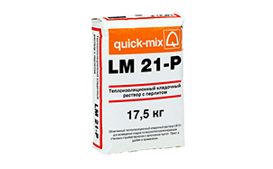 Теплоизоляционный кладочный раствор quick-mix LM 21-Р с перлитом 17,5 кг